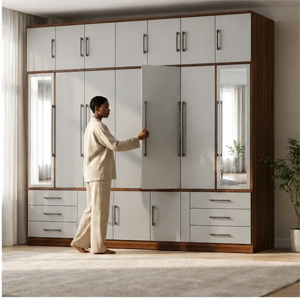 Large Modern Wardrobe With Mirrors